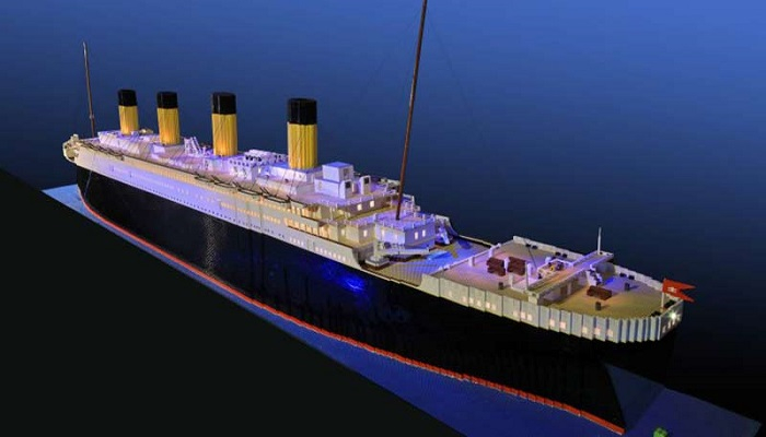 giant lego titanic